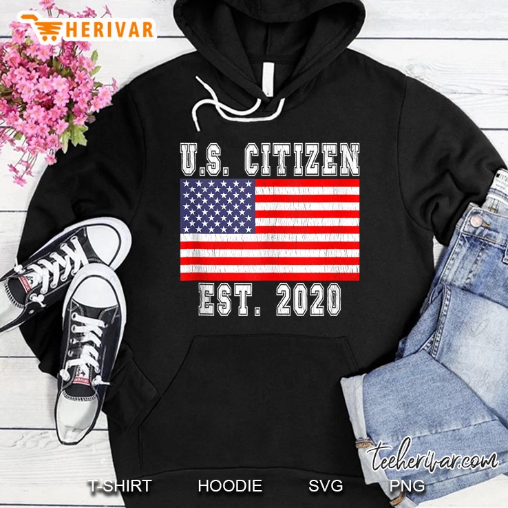 New United States Citizen Est 2020 - Us Citizenship Gift Hoodie