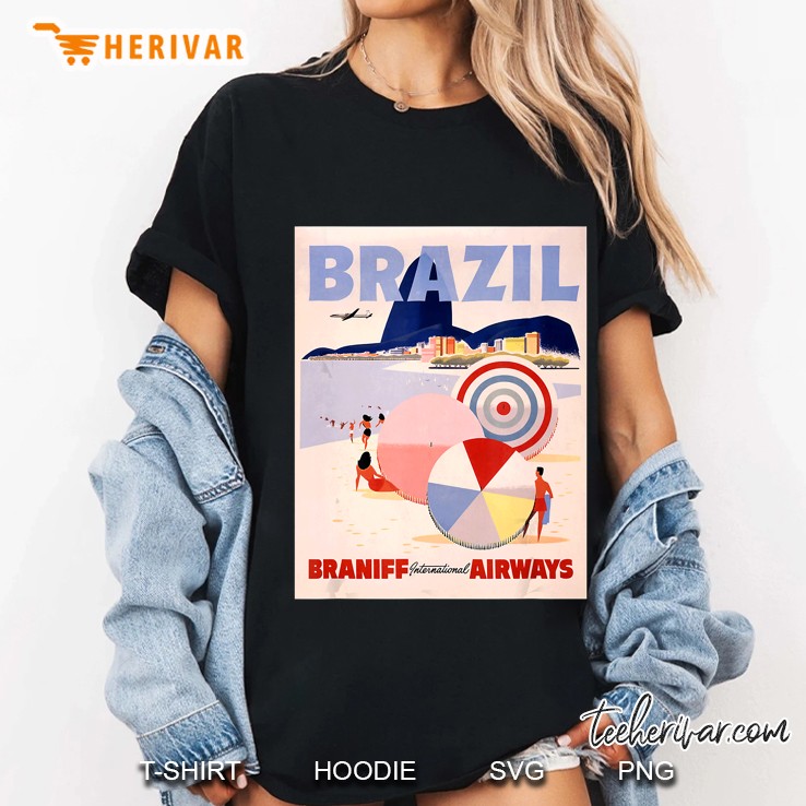 Brazil Vintage Mid Century Travel Poster Art Ladies Tee