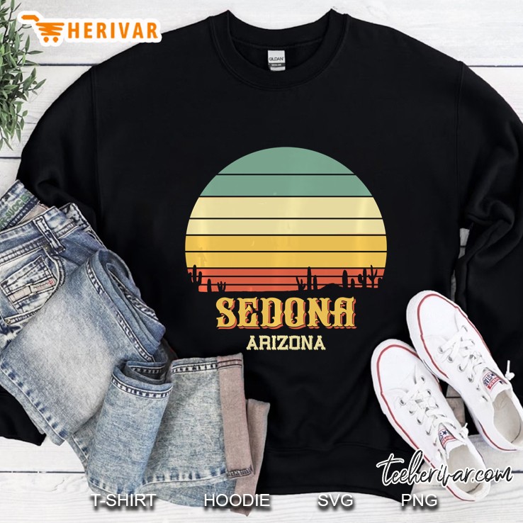 Cactus Sedona Arizona Vintage Desert Sun Sweatshirt