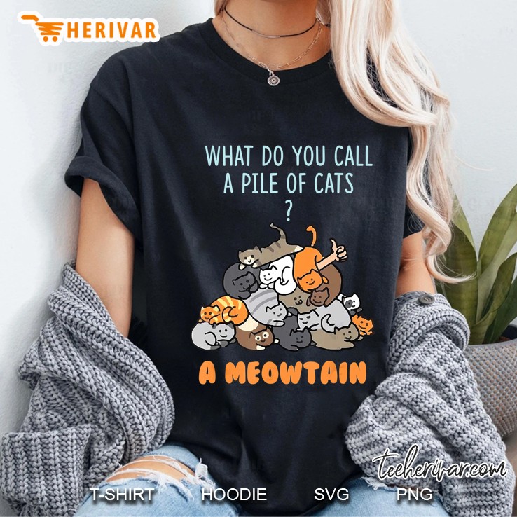 What Do You Call A Pile Of Cats A Meowtain Ladies Tee