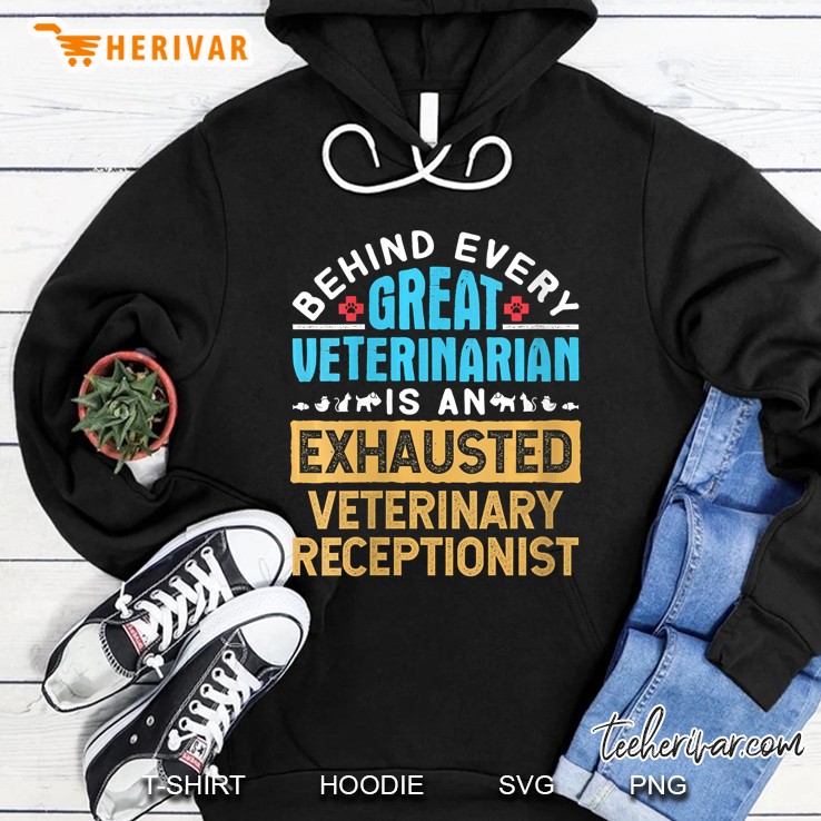 Exhausted Veterinary Receptionist Hoodie