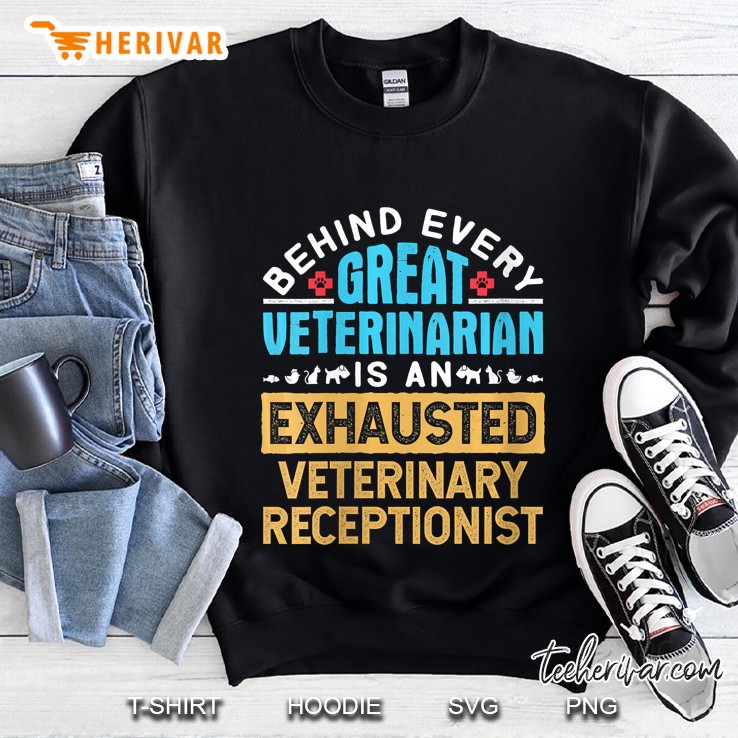 Exhausted Veterinary Receptionist Sweatshirt