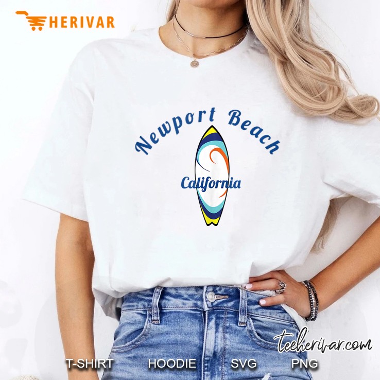 Newport Beach Surfing California Surfboard Hoodie