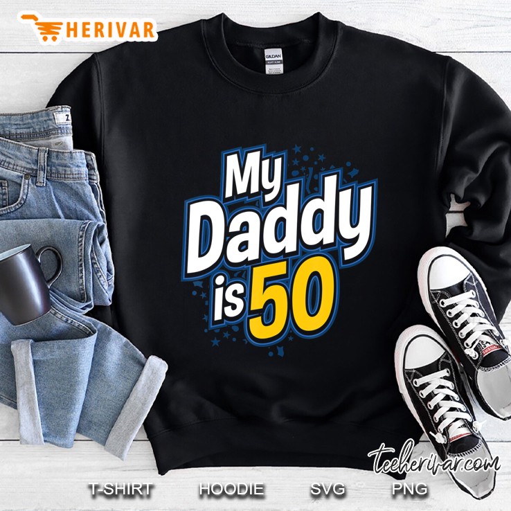 50Th Birthday Shirt For Kids My Daddy Is 50 Ver2 Mugs