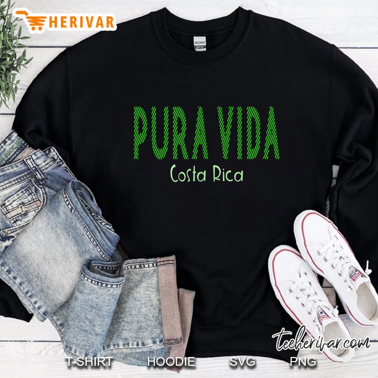 Costa Rica Pura Vida Green Sweatshirt