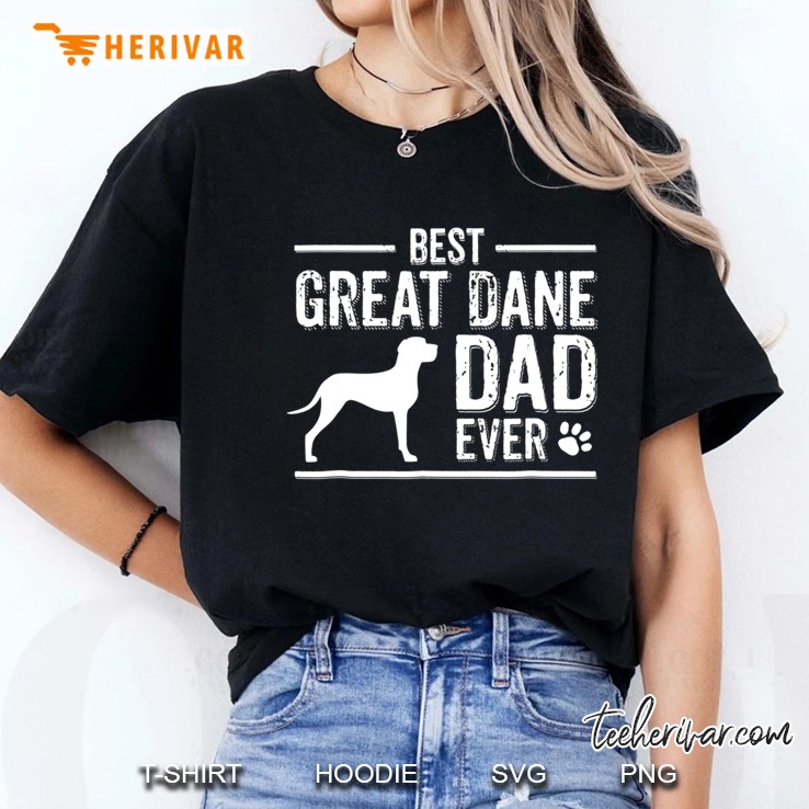 Great Dane Dad Best Dog Owner Ever Ladies Tee