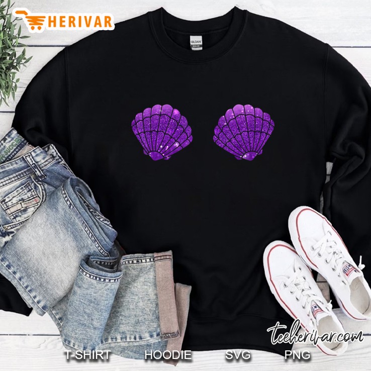 Mermaid Shell Top Festival Seashell Bra Party Sweatshirt