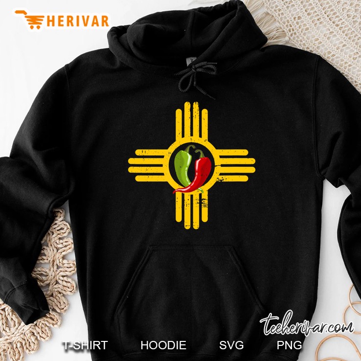New Mexico Southwest Zia With Red And Green Chile Hoodie