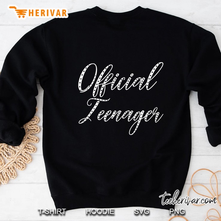 Official Teenager 13 Birth Script Font Birthday Gift Sweatshirt