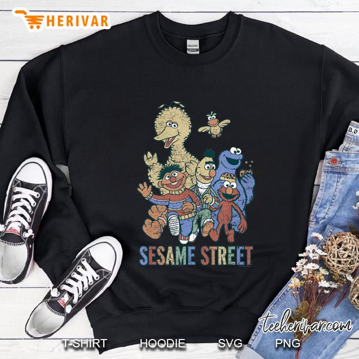 Sesame Street Colorful Group Sweatshirt