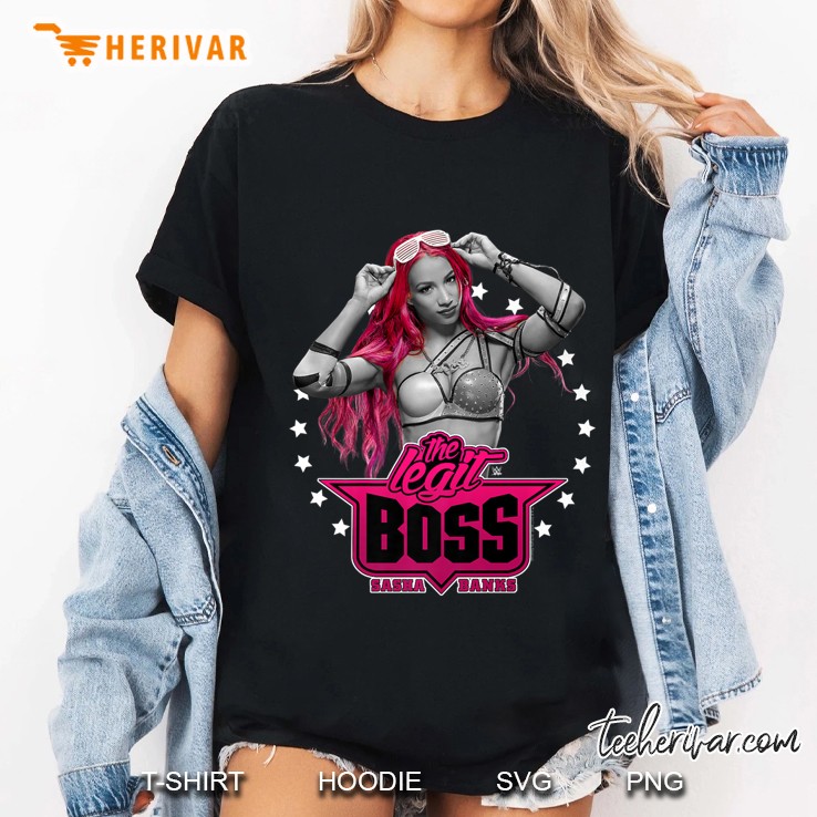 Wwe Sasha Banks Pink Hair With Logo Hoodie