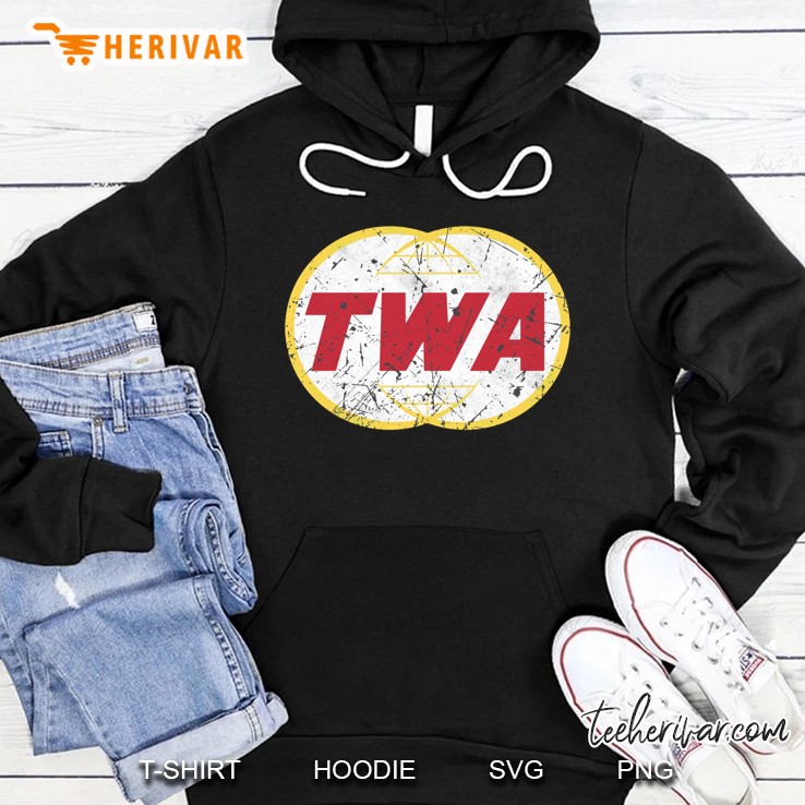 Twa Aviation Airline Vintage Logo Hoodie