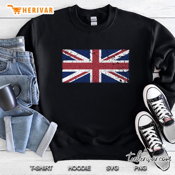 Vintage Look Union Jack Flag Of Great Britain Sweatshirt