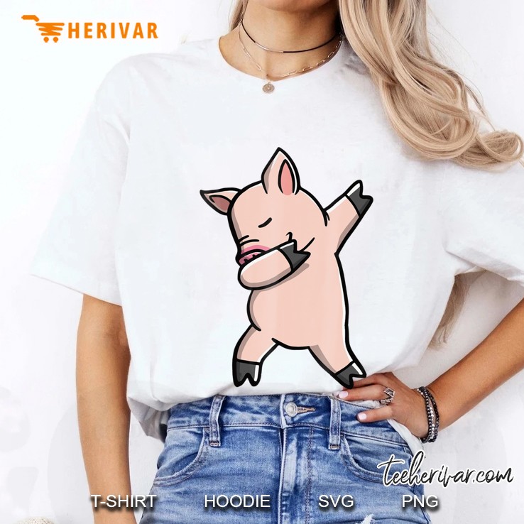 Dabbing Piggy Youth Piglet Costume Kids Ladies Tee