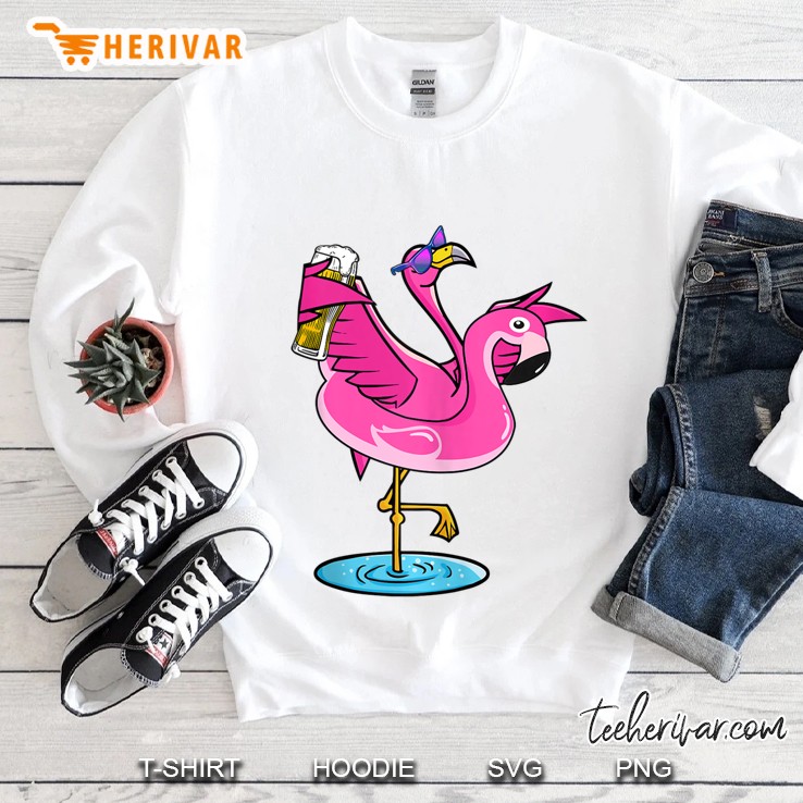 Flamingo Drinking Beer Summer Tshirt Funny Beer Lover Gifts Sweatshirt