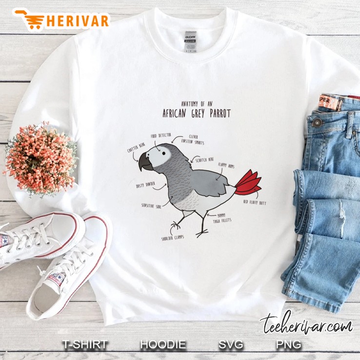 Anatomy Of An African Grey Parrot Sweatshirt