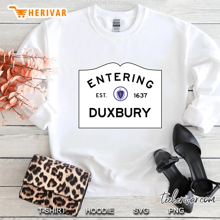 Entering Duxbury - Commonwealth Of Massachusetts Road Sign Classic Sweatshirt