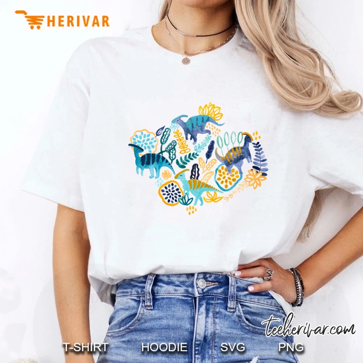 Gouache Parasaurolophuses Classic Ladies Tee
