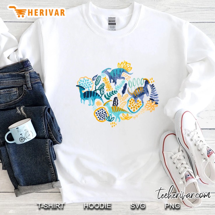 Gouache Parasaurolophuses Classic Sweatshirt