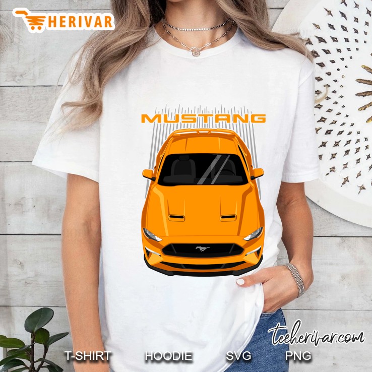 Mustang Gt 2018 To 2019 - Orange Hoodie