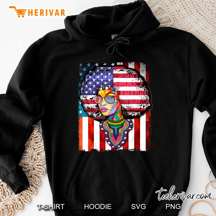 African American Afro Woman Shirt - Black History Woman Hoodie