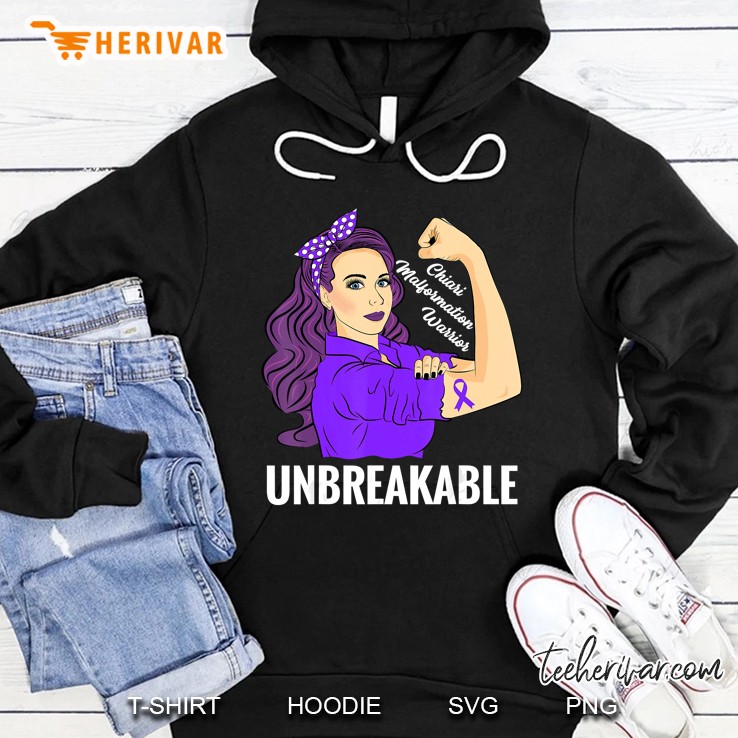 Chiari Malformation Awareness Warrior Unbreakable Hoodie