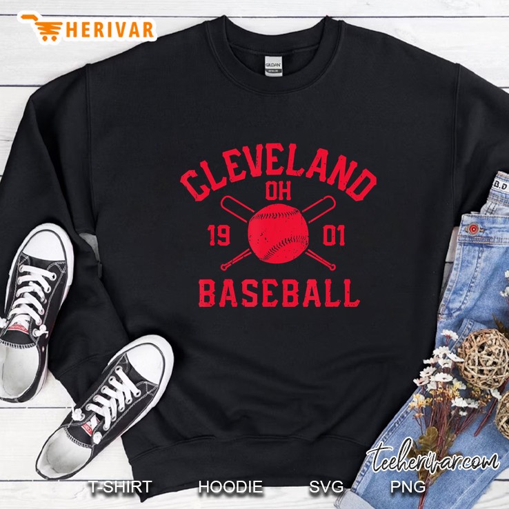 Cleveland Baseball Vintage Ohio Cle Retro Gift Sweatshirt