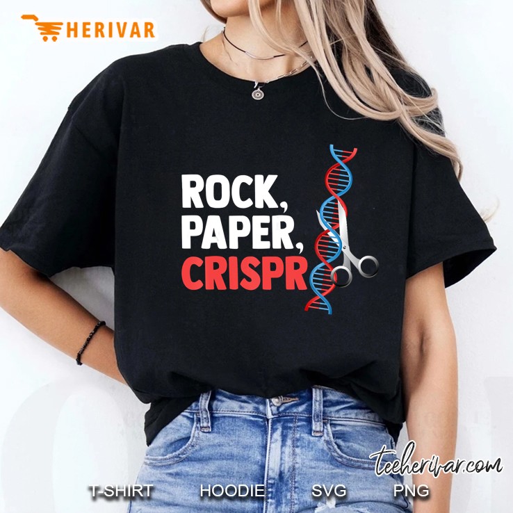 Crispr Rock Paper Scientist Biologist Fun Quote Gift Ladies Tee
