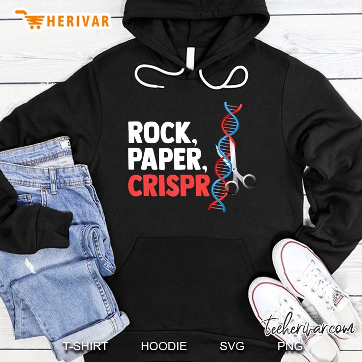 Crispr Rock Paper Scientist Biologist Fun Quote Gift Hoodie