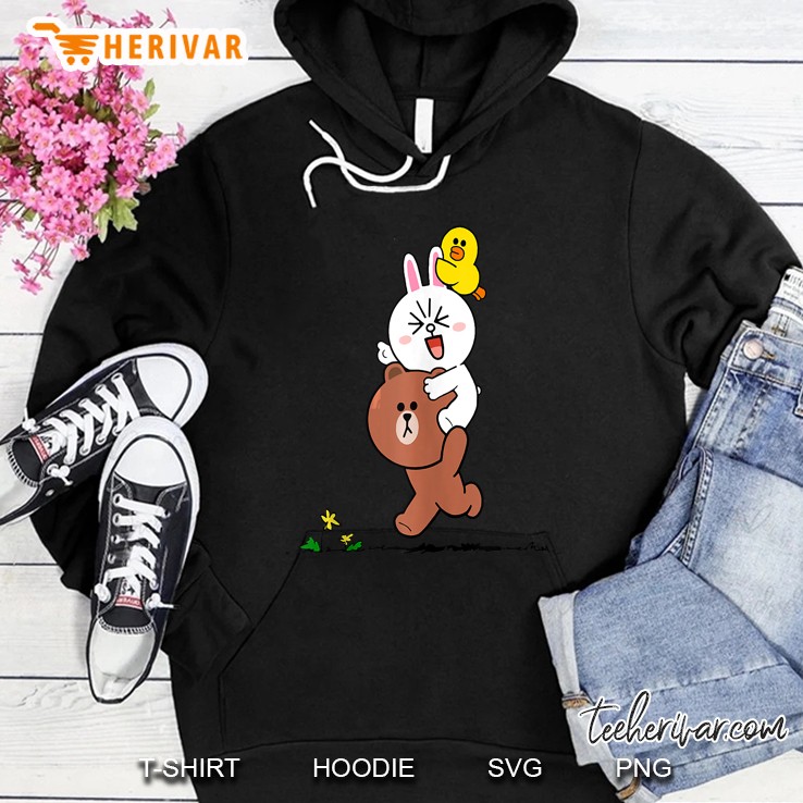 Cute Brown Bear Cony Bunny Rabbit Sally Duck Lovers Running Tank Top Hoodie
