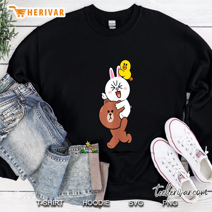 Cute Brown Bear Cony Bunny Rabbit Sally Duck Lovers Running Tank Top Sweatshirt