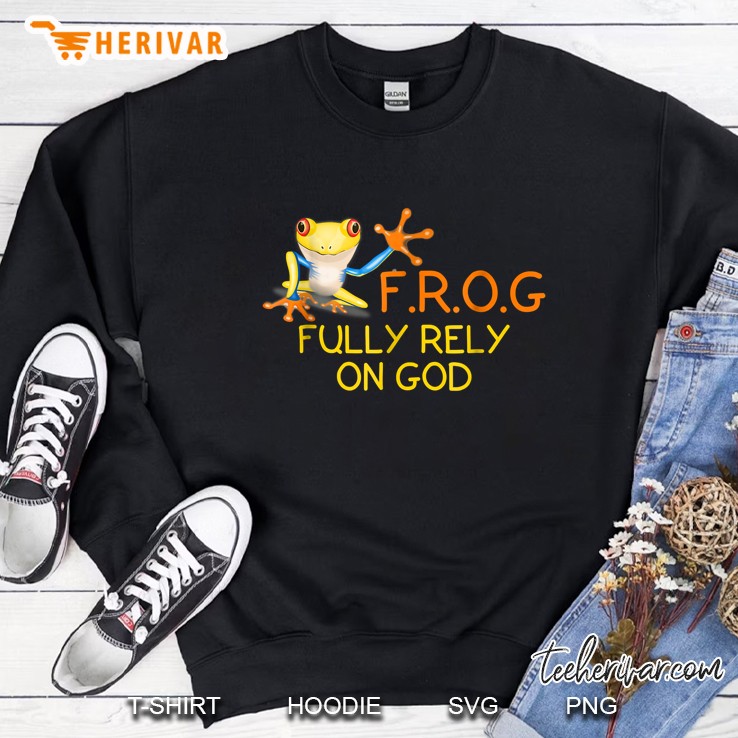 F.R.O.G Fully Rely On God Tshirt Religious Novelty Shirt Mugs