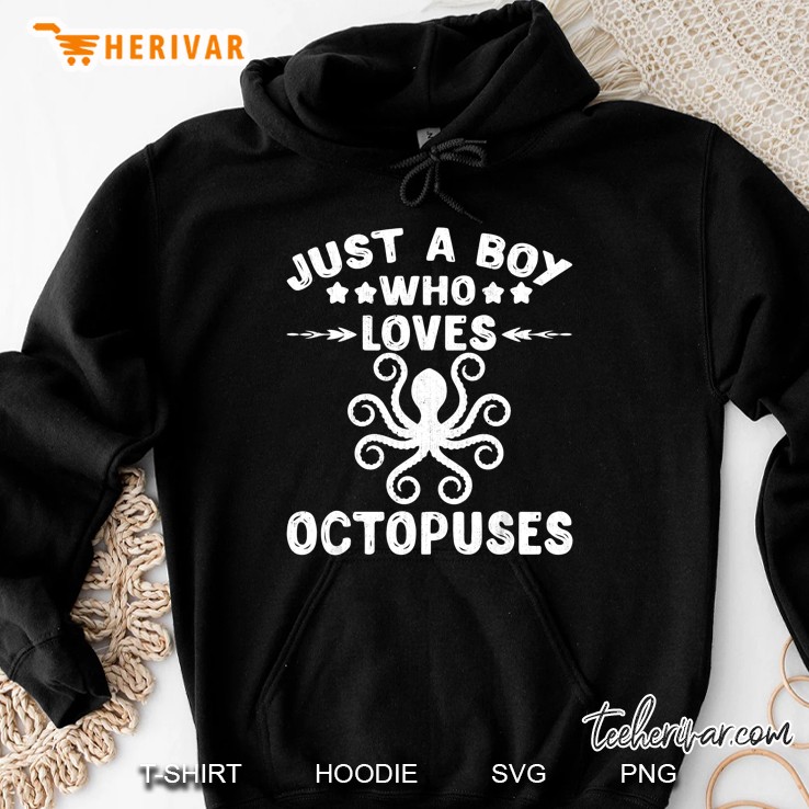 Just A Boy Who Loves Octopuses Tshirt Gift Octopus Lover Mugs