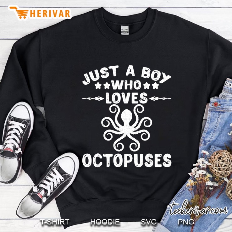 Just A Boy Who Loves Octopuses Tshirt Gift Octopus Lover Mugs