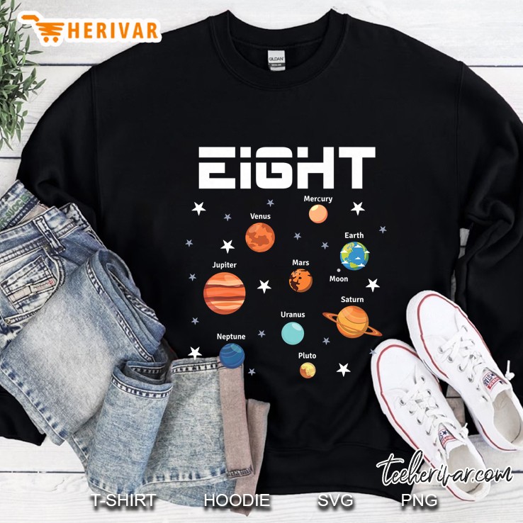 Kids 8 Year Old Outer Space Birthday Party Solar Planets 8Th Sweatshirt