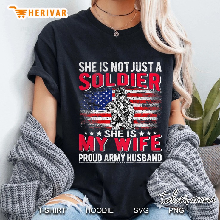 Mens My Wife Is A Soldier Proud Army Husband Military Spouse Hoodie