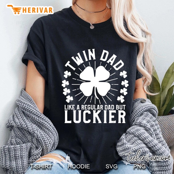 Mens St Patrick's Day Twin Dad Father Of Twins Hoodie