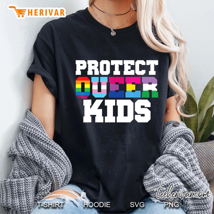 Protect Queer Kids Lgbt Awareness Gay Lesbian Pride Ladies Tee