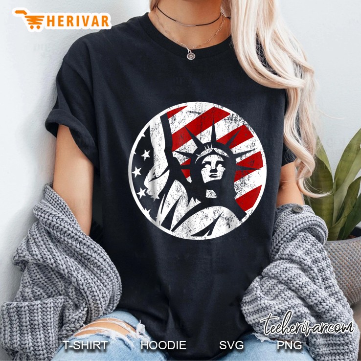 Statue Of Liberty Nyc American Flag Hoodie