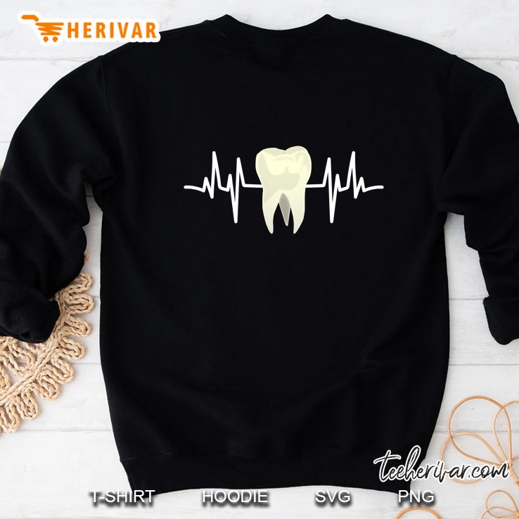 Tooth Heartbeat Dentist Dental Hygienist Assistant Ekg Sweatshirt