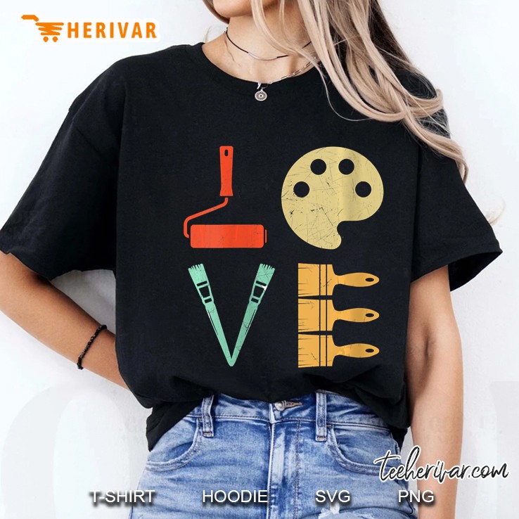 Love Art Craft Teacher Artist Painter Painting Ladies Tee