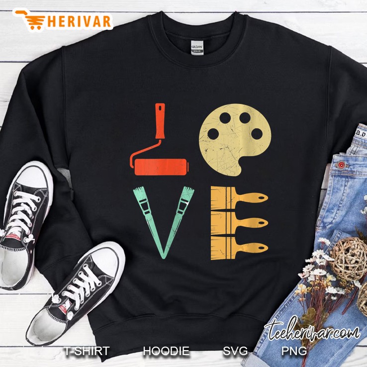 Love Art Craft Teacher Artist Painter Painting Sweatshirt