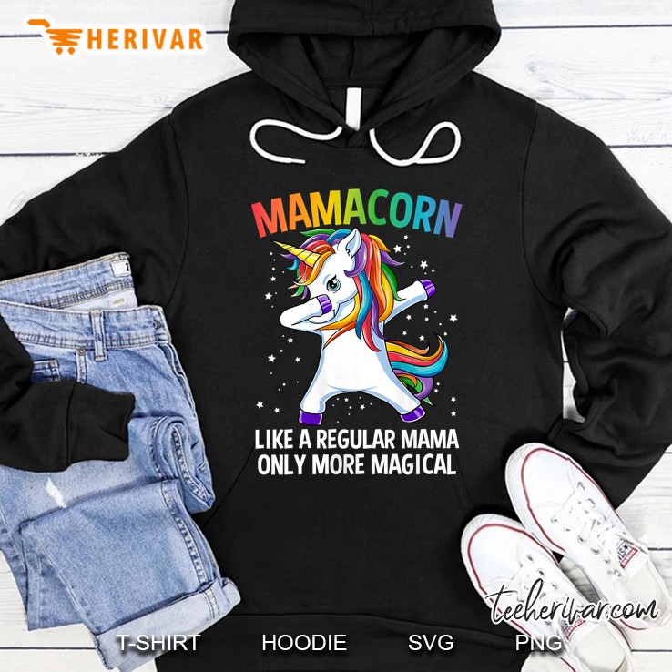Mamacorn Dabbing Unicorn Mama Funny Mothers Day Hoodie