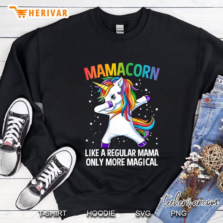 Mamacorn Dabbing Unicorn Mama Funny Mothers Day Sweatshirt