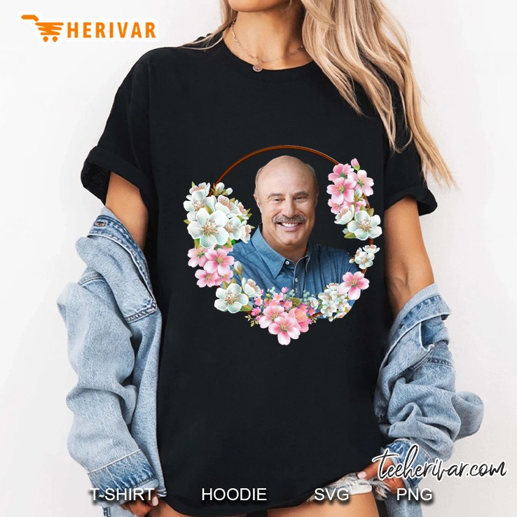 Dr. Phil - Blue Flower Frame Ladies Tee