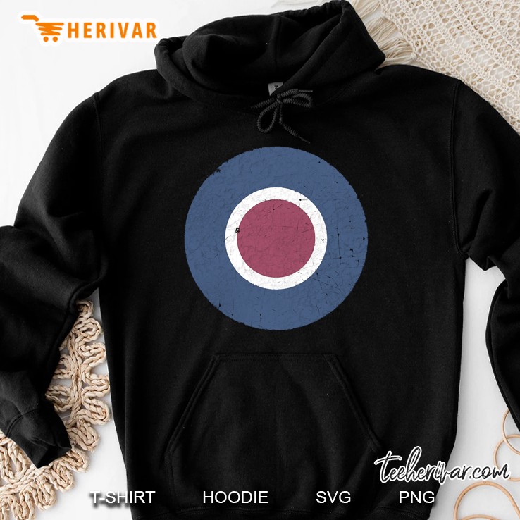 Vintage Look Ww2 British Royal Air Force Roundel Hoodie