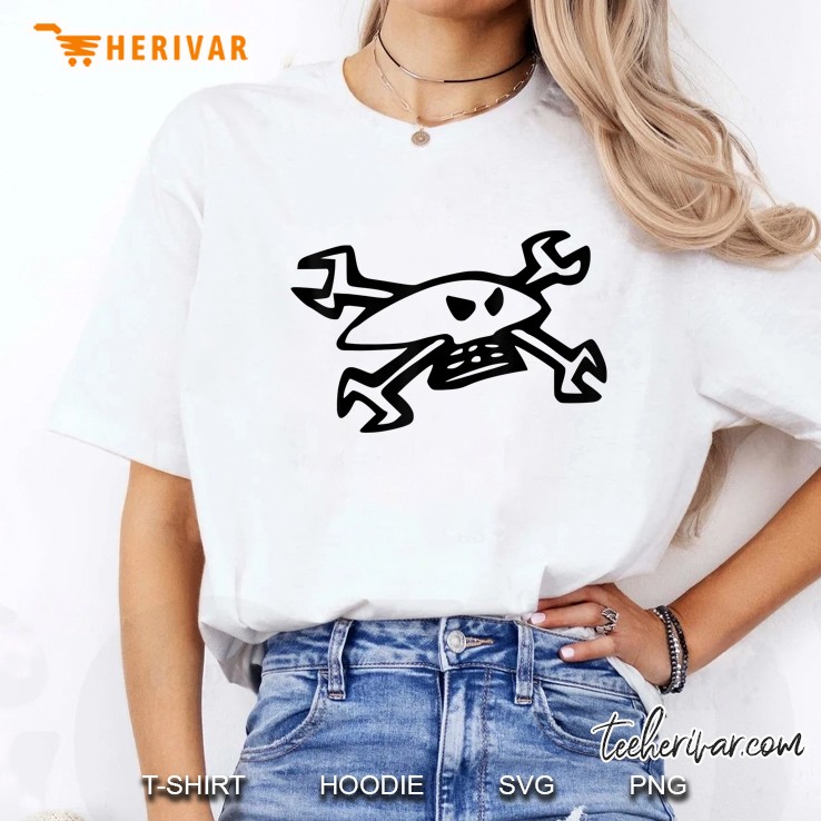 Hardcore Motorbike Guy Biker Martin Design Logo Ladies Tee