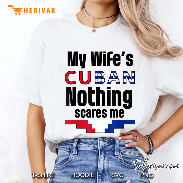 Mens Cuban Wife Funny Graphic Print Cuba Husband Ladies Tee