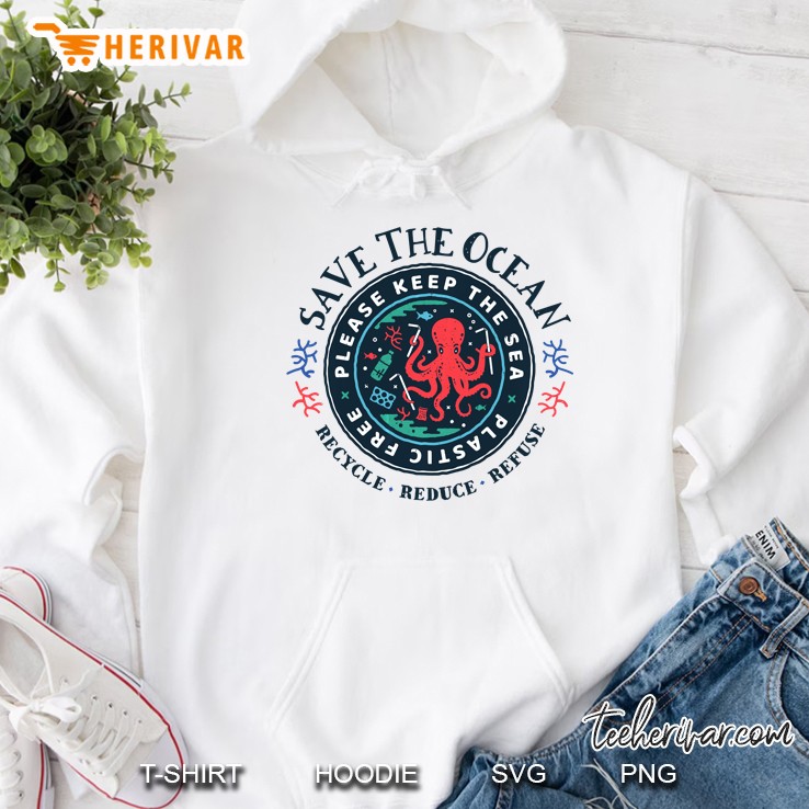 Ocean Conservancy - Please Keep The Sea Plastic Free Octopus Hoodie