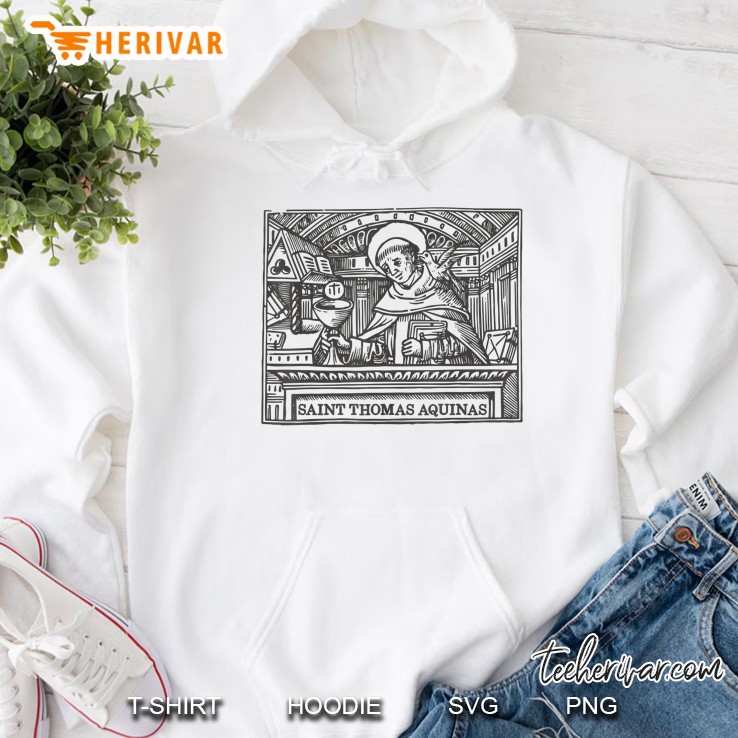 St Thomas Aquinas Patron Saint Students Catholic Saint Art Hoodie